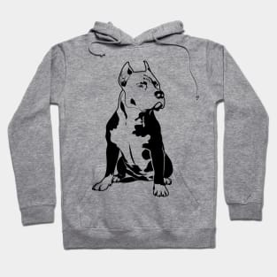 Black Pitbull Design Hoodie